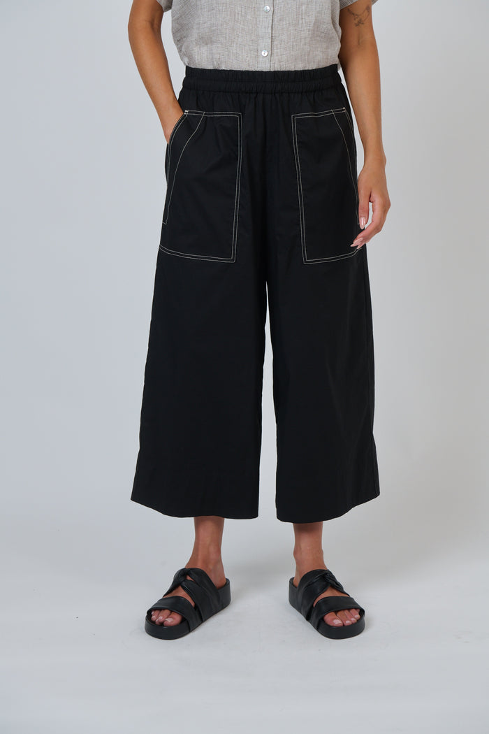 GA713 Poplin Pants Black