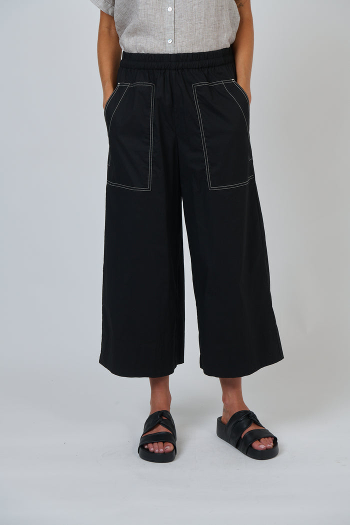 GA713 Poplin Pants Black
