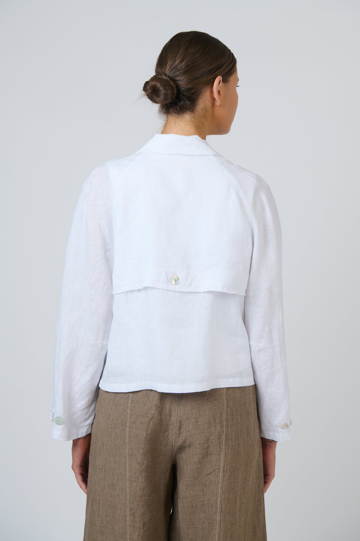 GA715 Linen Jacket White