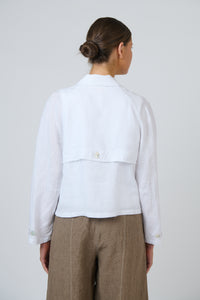 GA715 Linen Jacket White