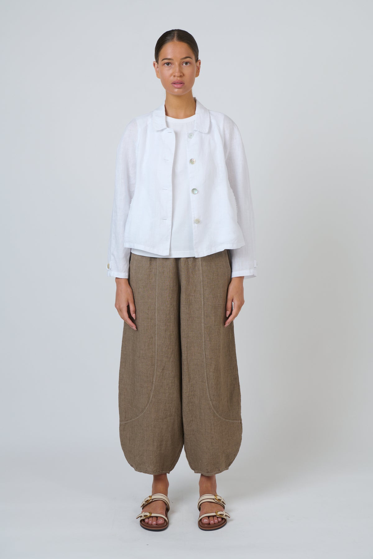 GA715 Linen Jacket White