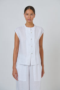 GA720 Poplin Top White