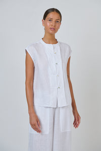 GA720 Poplin Top White
