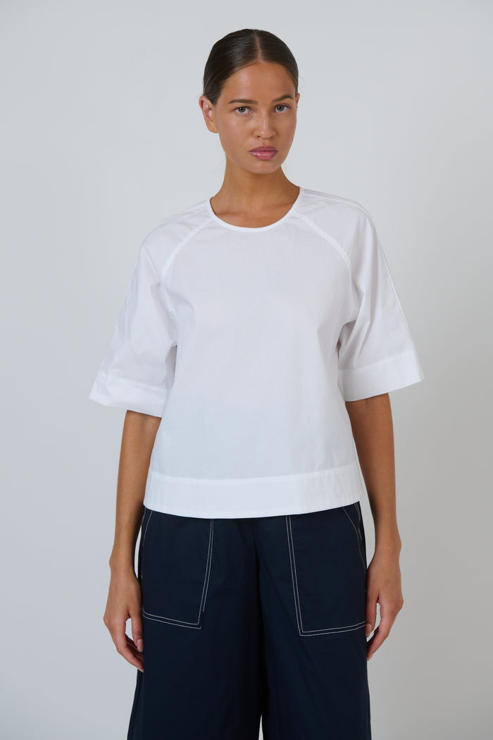 GA721 Poplin Top White