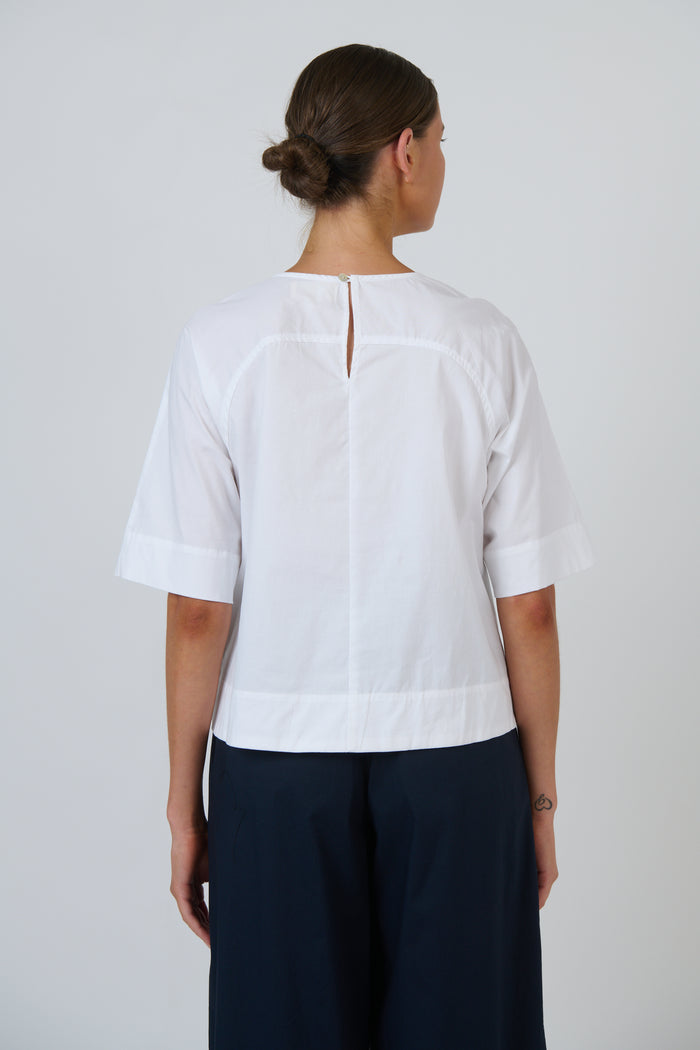 GA721 Poplin Top White