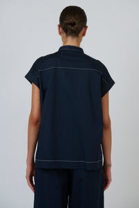 GA734 Poplin Top Ink