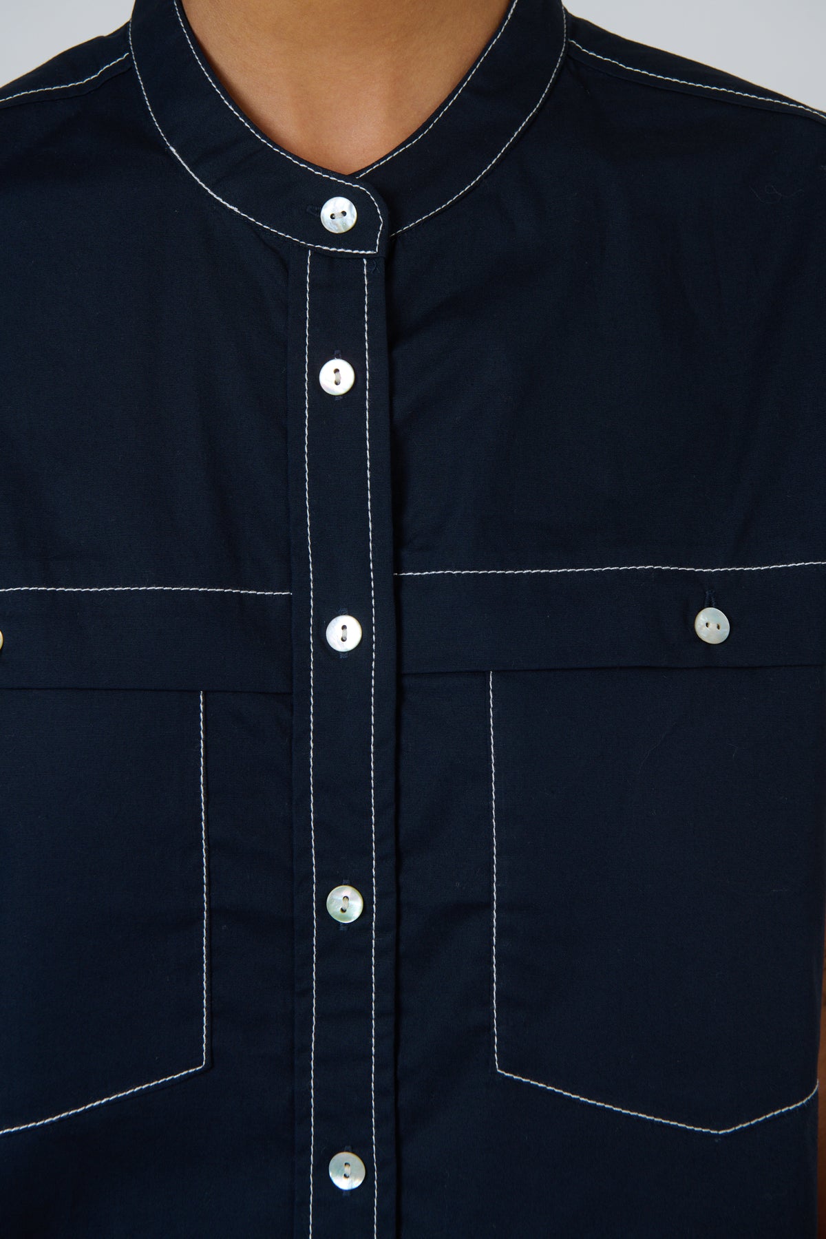 GA734 Poplin Top Ink
