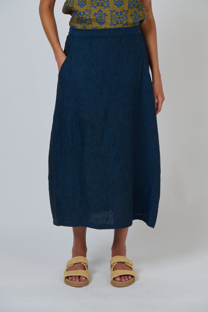 GA736 Linen Skirt Eclipse