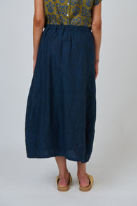 GA736 Linen Skirt Eclipse