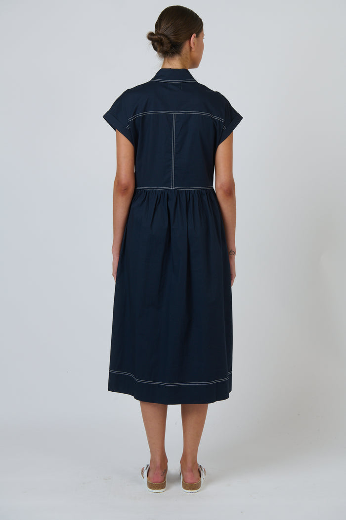 GA738 Poplin Dress Ink