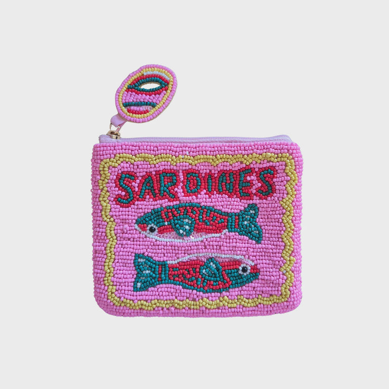 Beaded Coin Purse Sardines