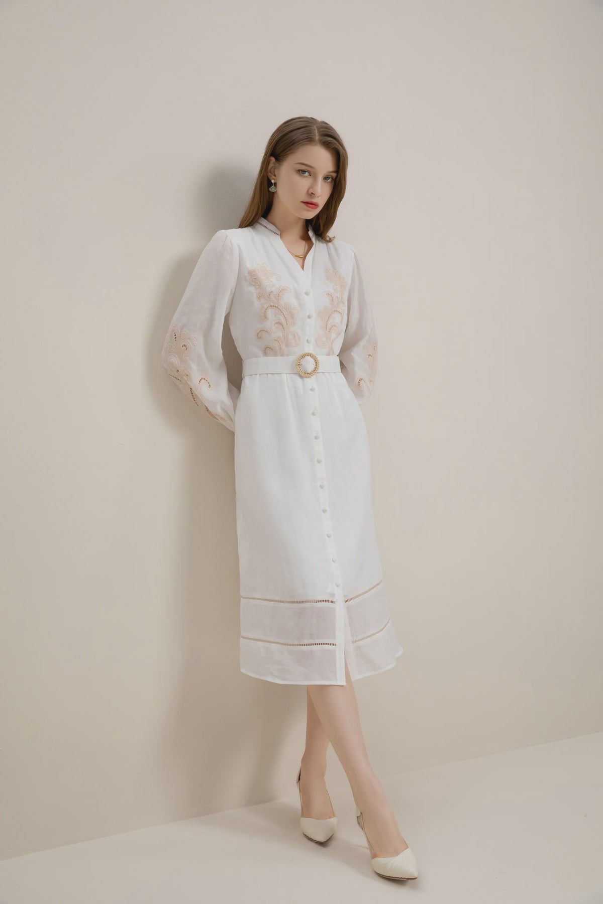 Alexandra Dress White