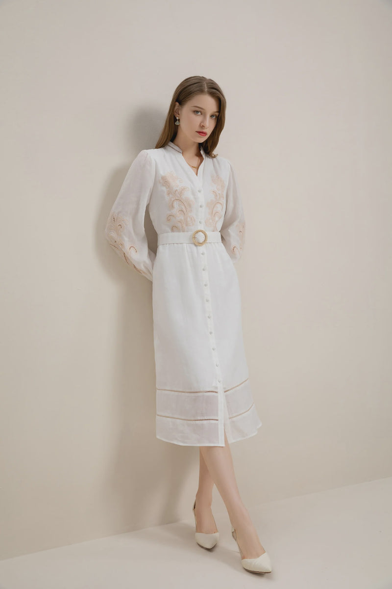 Alexandra Dress White