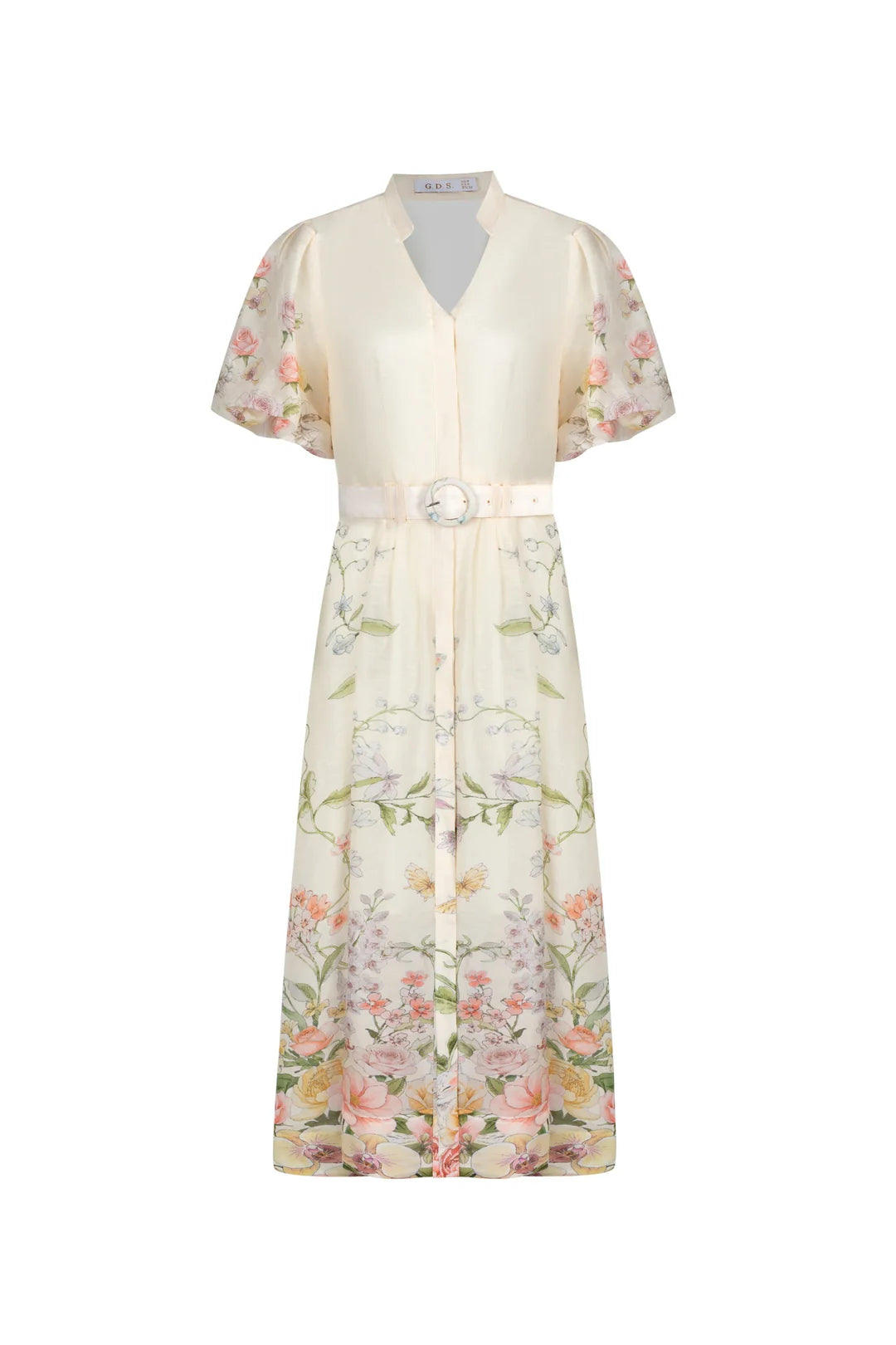 Louetta Dress Beige Print