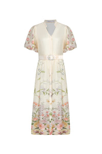Louetta Dress Beige Print