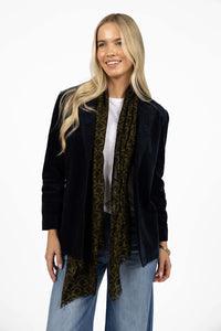 Vava Velour Coat Navy