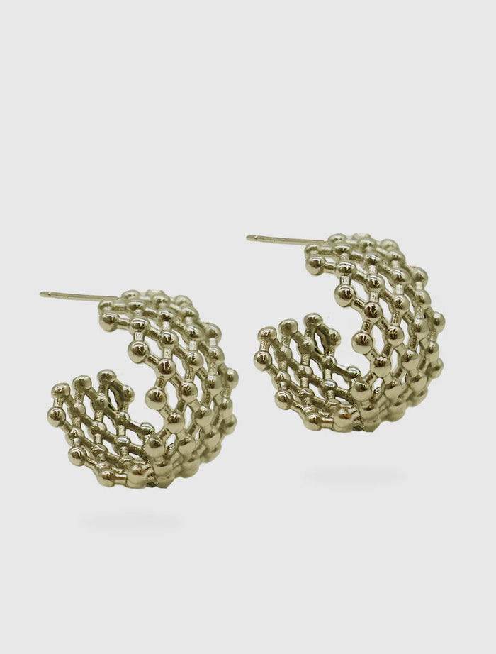 Lattice Hoops Gold