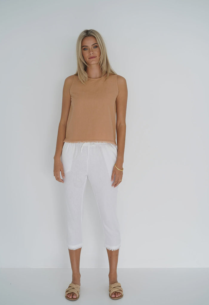 Lido 3/4 Pant White