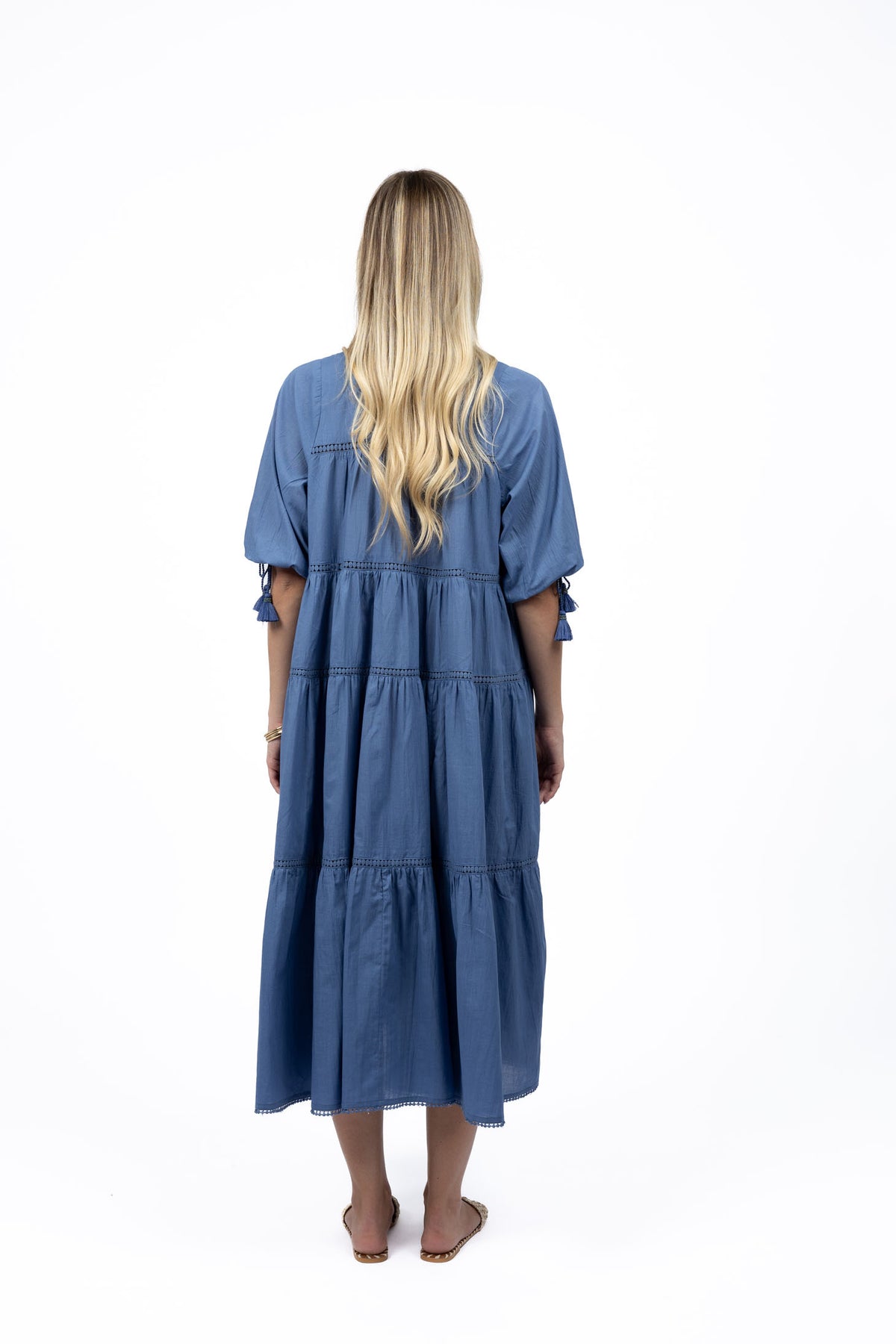 Louisa Tier Dress Paris Blue