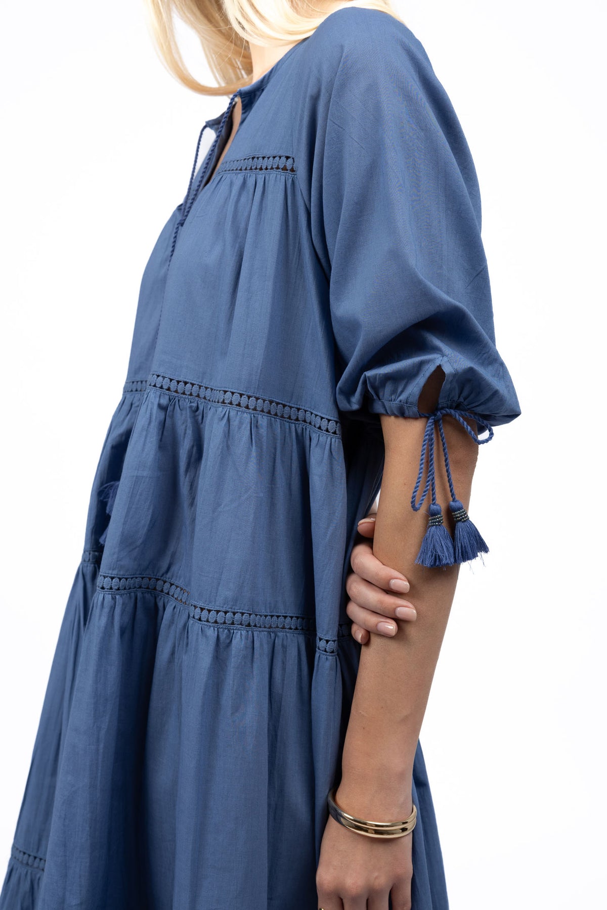 Louisa Tier Dress Paris Blue