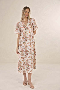 Bohemian Rose Midi Dress