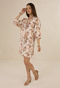 Bohemian Shift Dress Rose
