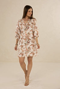 Bohemian Shift Dress Rose