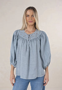 Baroque Blouse Misty Grey