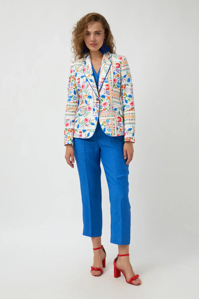 Hermina Off White Floral Jacket