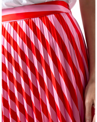 Bridgette Skirt Pink Red Stripe