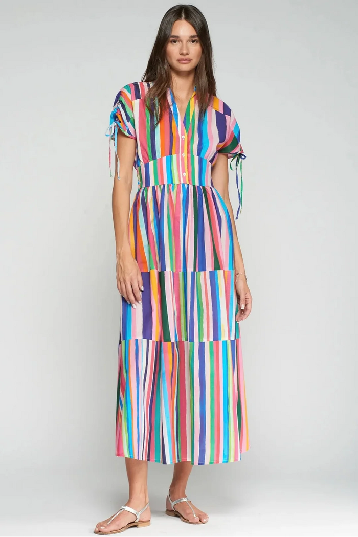 Linda Dress Multi Stripes