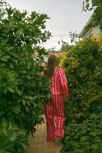 Molly Red Pink Stripe PJ Set