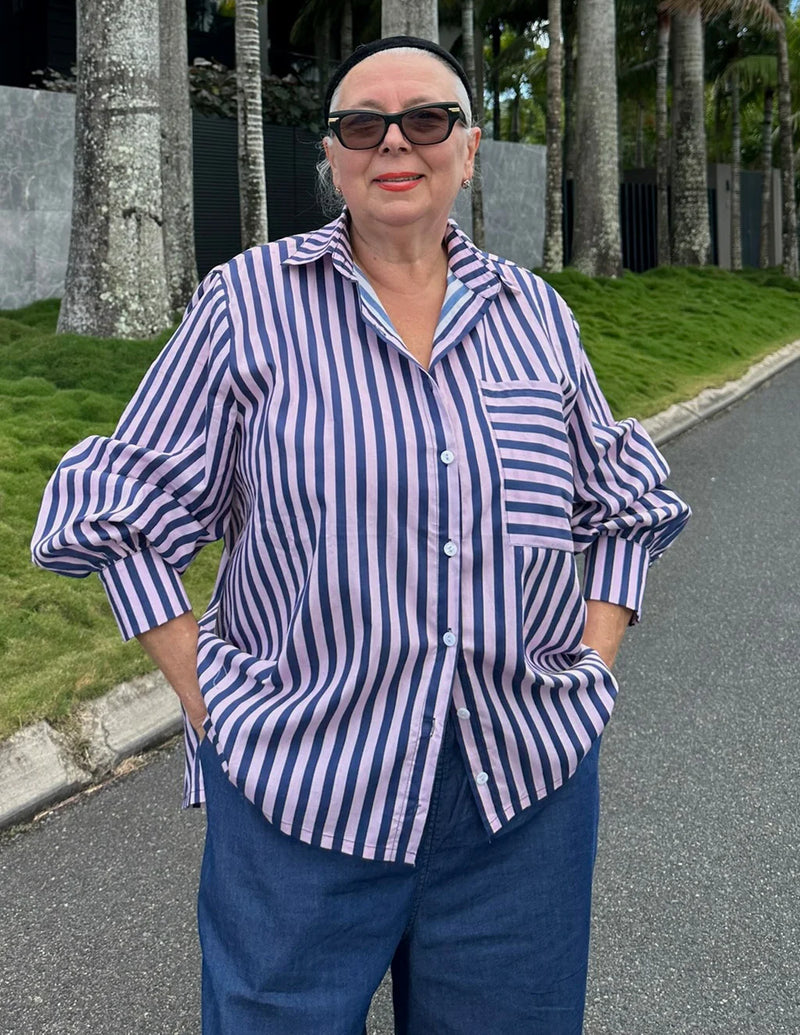 Pink/Navy Shirt OS