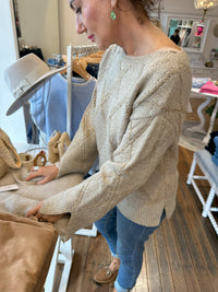Lurex Jac Beige Gold Sweater