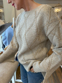Lurex Jac Beige Gold Sweater