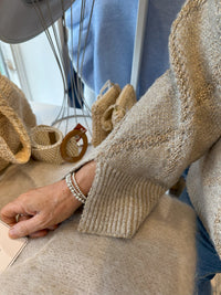 Lurex Jac Beige Gold Sweater