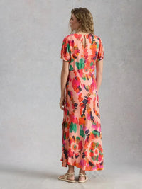 Hope Bias Cut Dress Pink Print