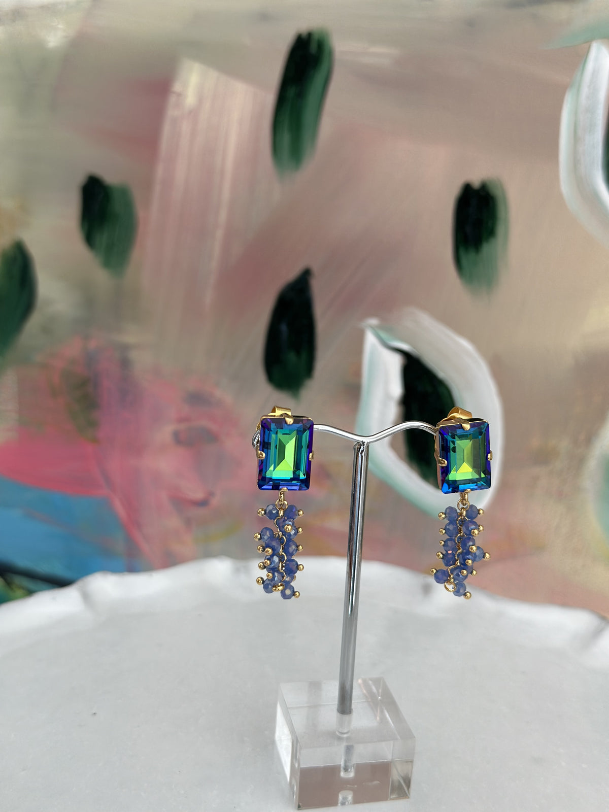 Shine Mini Earrings Blue