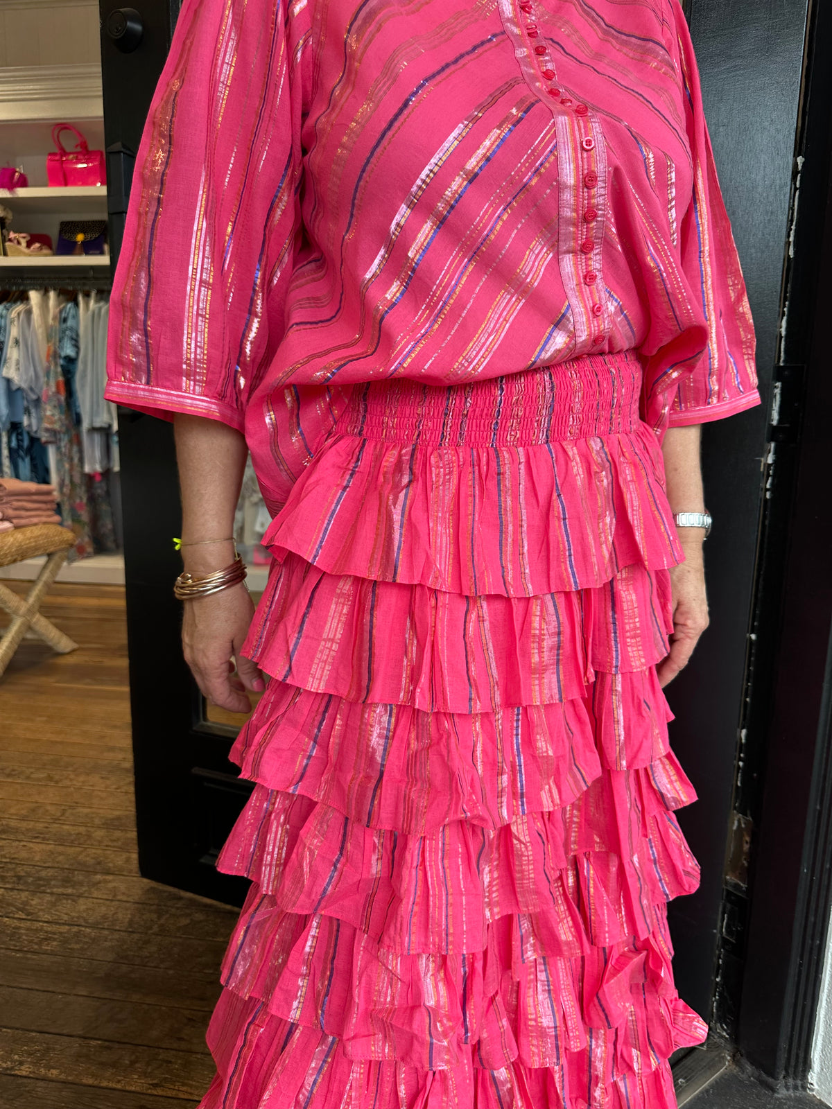 Valentia Skirt Raspberry