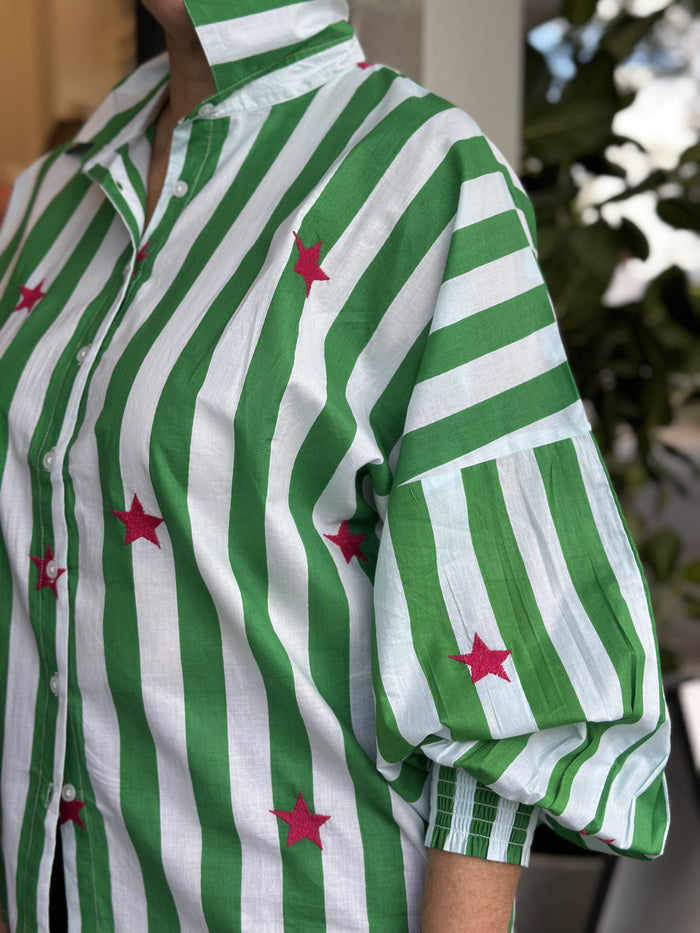 Monte B54 Stripes Shirt Green