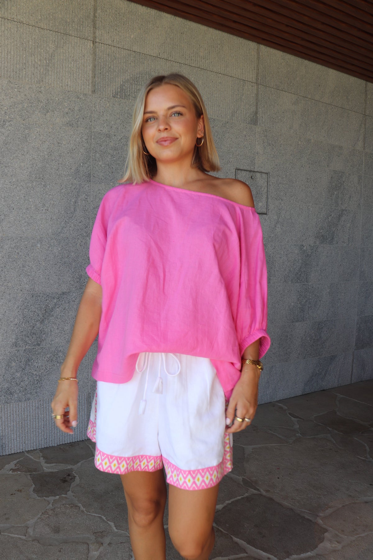 Elke Short Pink Yellow