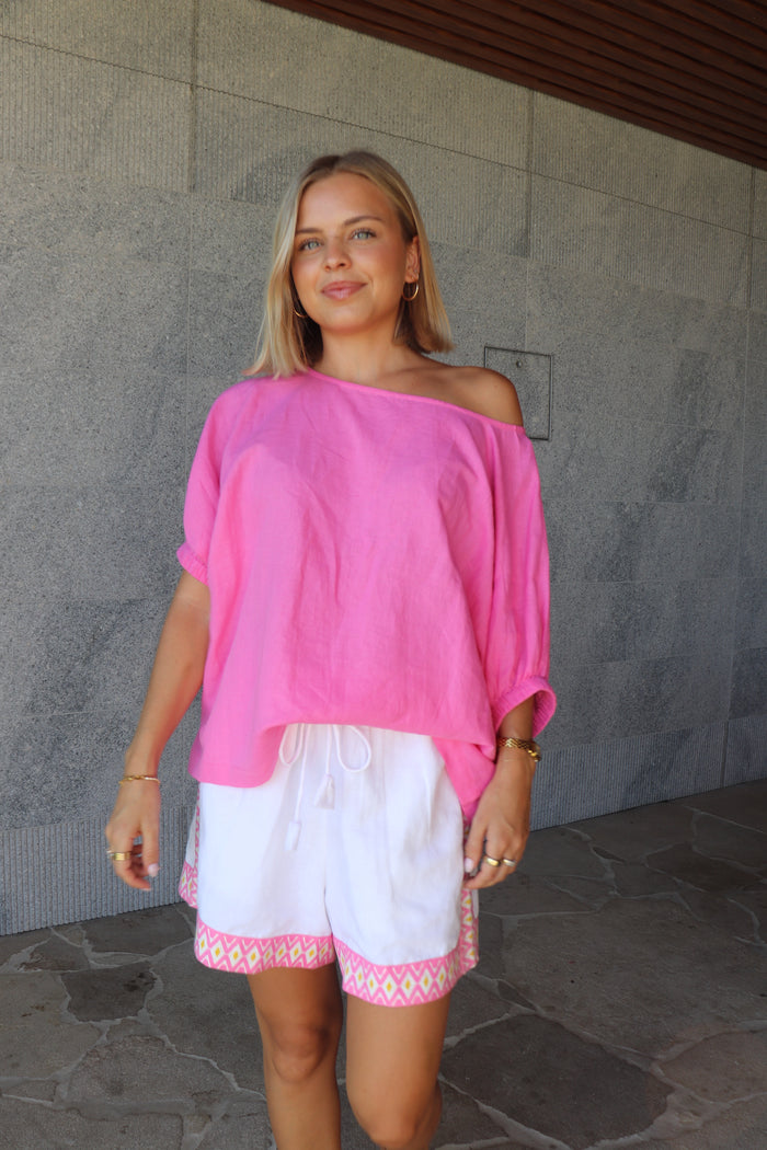 Elke Short Pink Yellow