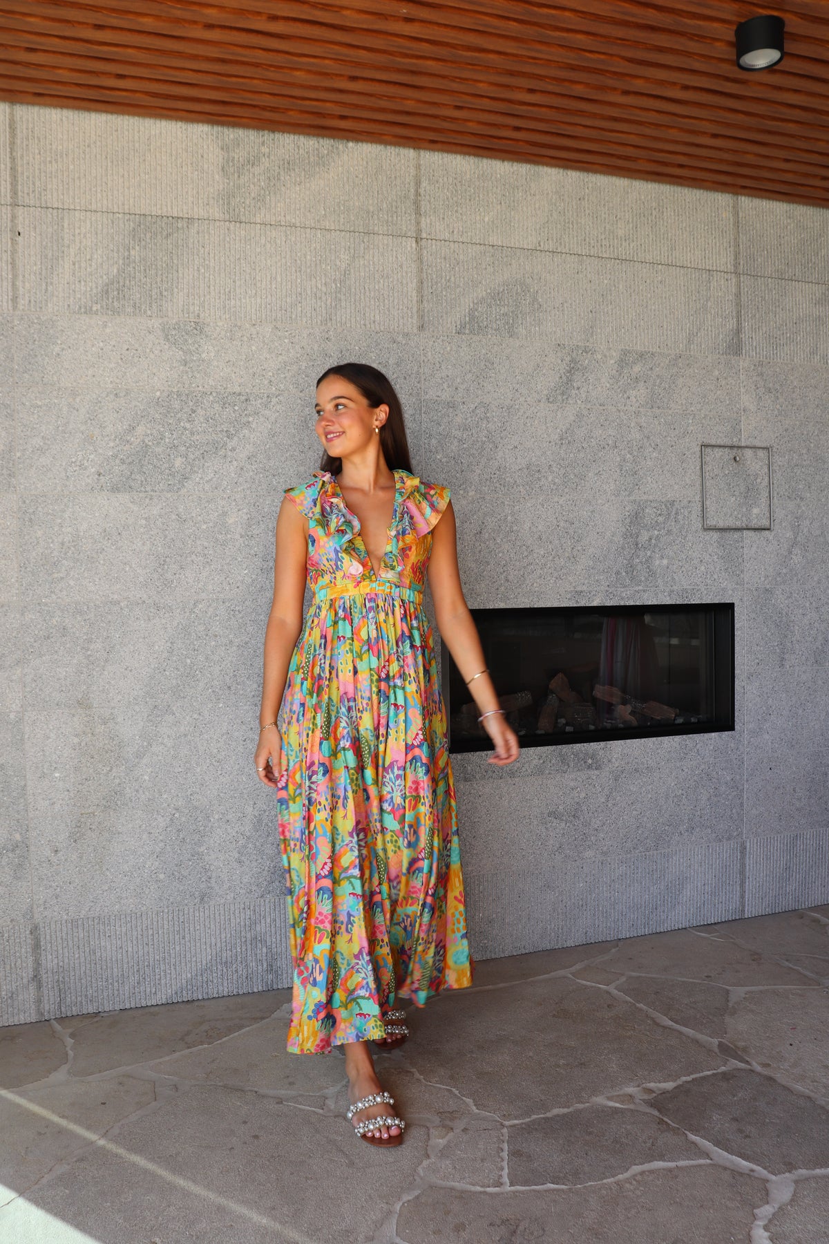 Frankie Dress Bright Garden