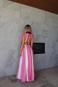Frankie Dress Pink White