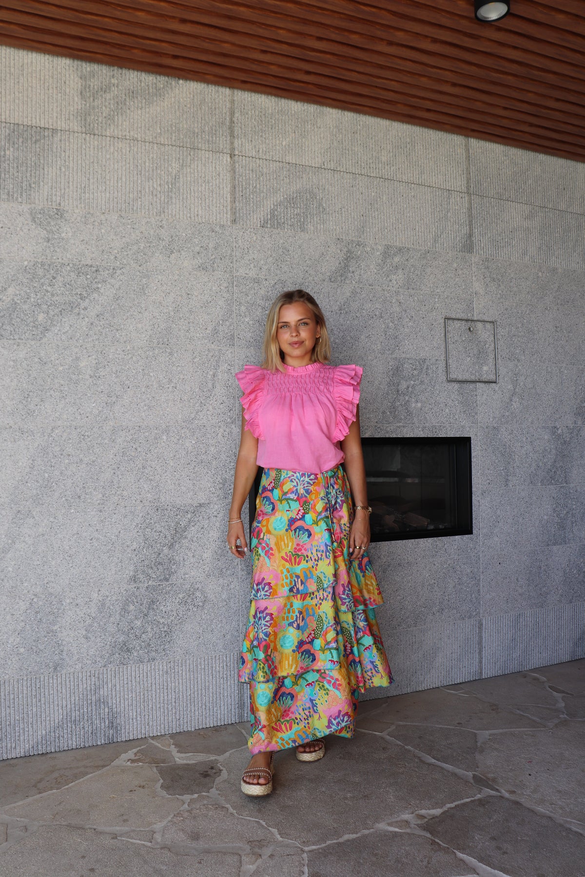 Lotte Frill Skirt Bright Garden