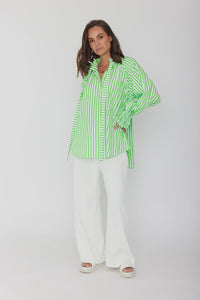 Danill Shirt Lime Stripe