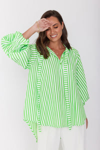 Danill Shirt Lime Stripe