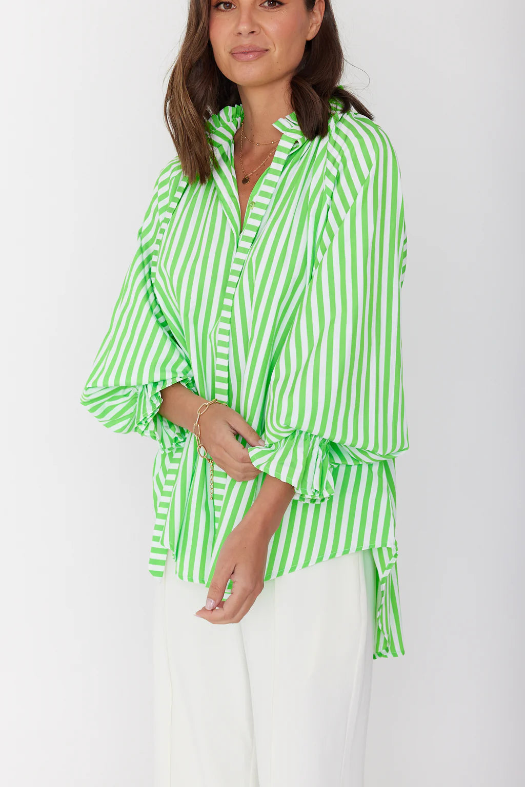 Danill Shirt Lime Stripe