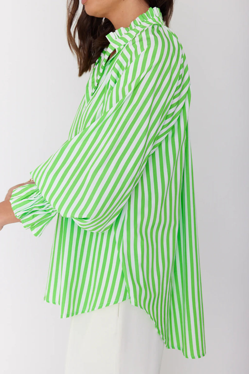 Danill Shirt Lime Stripe