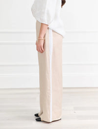 Lacalle Linen Pant Sand White